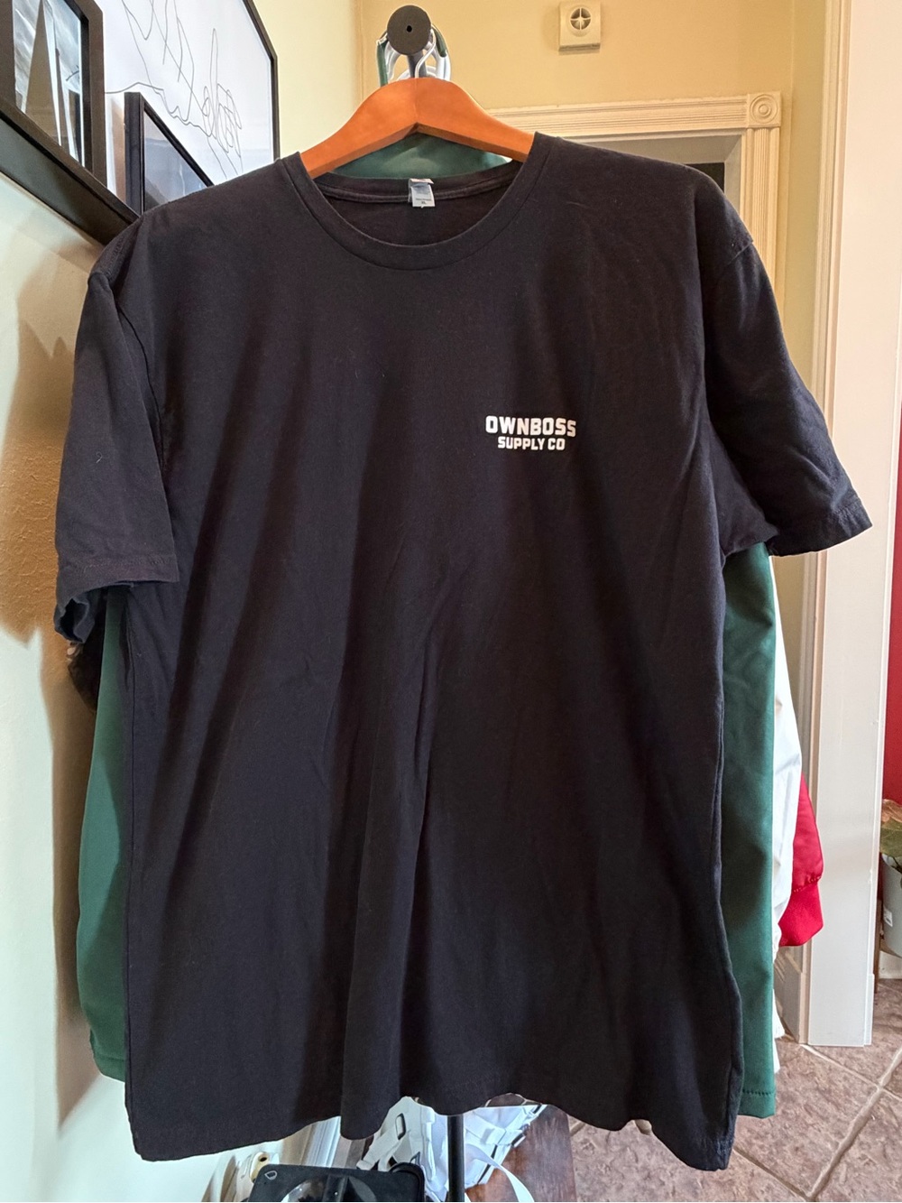 OwnBoss Supply Co American Flag Graphic Tee XL Black